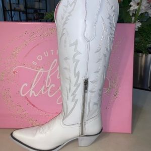 White Cow Girl Boots
